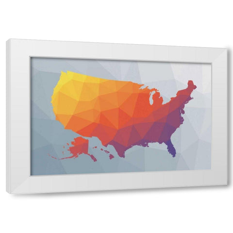 Geo Map II White Modern Wood Framed Art Print by Hershey, Moira