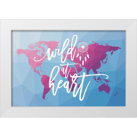 Geo Map Boho I White Modern Wood Framed Art Print by Hershey, Moira