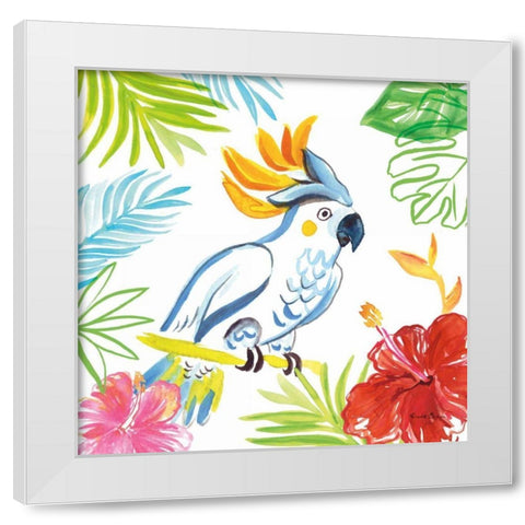 Tropicana I White Modern Wood Framed Art Print by Zaman, Farida