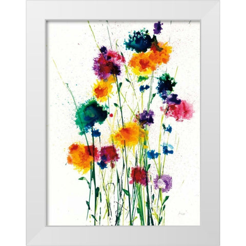 New Blooms on White White Modern Wood Framed Art Print by Griggs, Jan