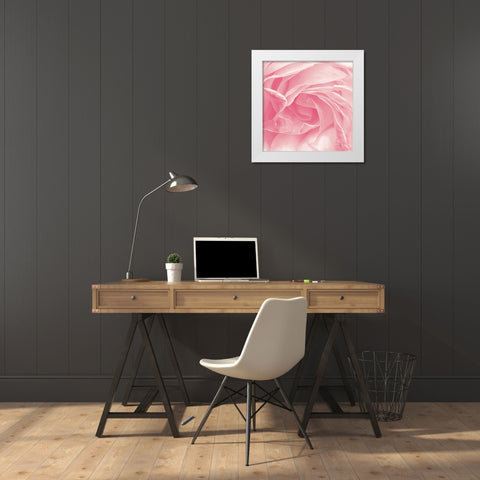 Georgia Pink White Modern Wood Framed Art Print by Bevan, Keri