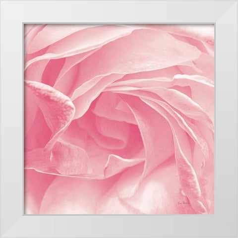 Georgia Pink White Modern Wood Framed Art Print by Bevan, Keri