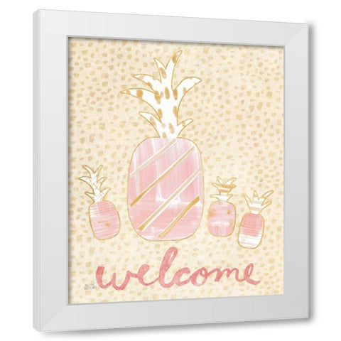 Pineapple Blush II White Modern Wood Framed Art Print by Averinos, Melissa