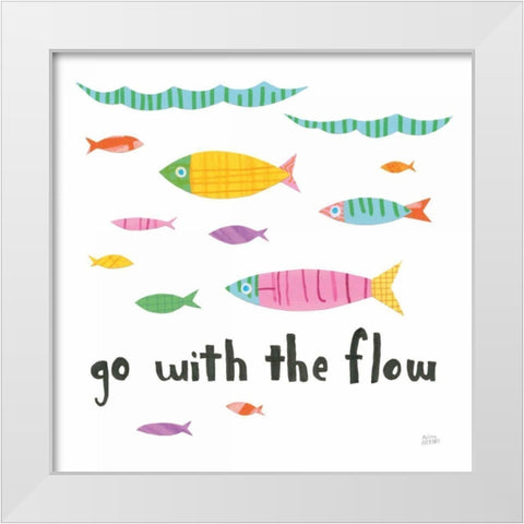 Ocean Splash II White Modern Wood Framed Art Print by Averinos, Melissa