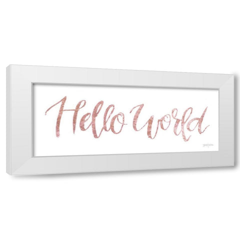 Sweet Baby Girl I Pink White Modern Wood Framed Art Print by Jackson, Jenaya