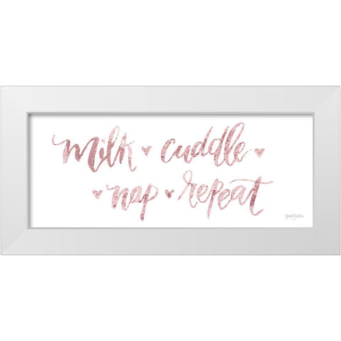 Sweet Baby Girl III Pink White Modern Wood Framed Art Print by Jackson, Jenaya
