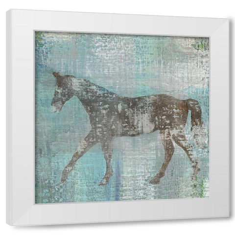 Cheval I Flipped Brown White Modern Wood Framed Art Print by Studio Mousseau