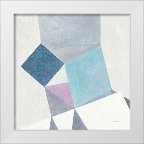 Paper Cut White Modern Wood Framed Art Print by Schick, Mike