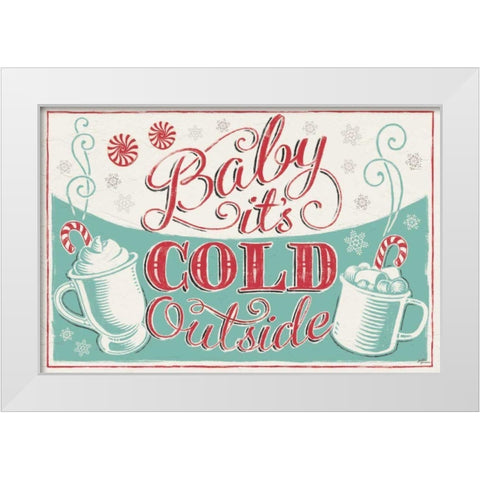 Merry Little Christmas I White Modern Wood Framed Art Print by Penner, Janelle