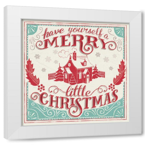 Merry Little Christmas V White Modern Wood Framed Art Print by Penner, Janelle