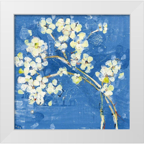 Live Dark Blue White Modern Wood Framed Art Print by Day, Kellie