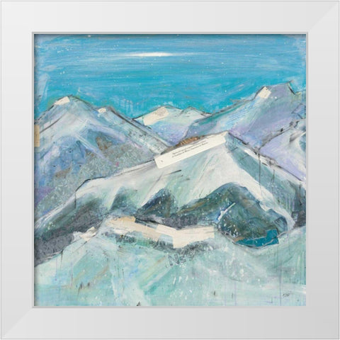 The Sun Never Says I Aqua White Modern Wood Framed Art Print by Day, Kellie