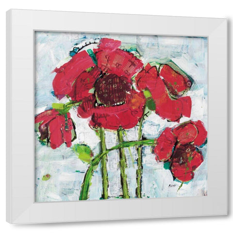 POP Square with Magenta White Modern Wood Framed Art Print by Day, Kellie