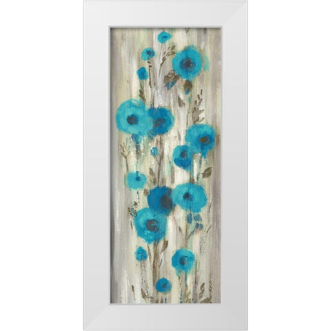 Roadside Flowers II Blue Crop White Modern Wood Framed Art Print by Vassileva, Silvia