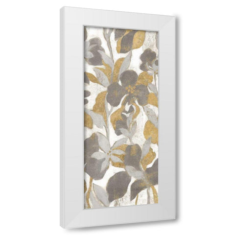 Painted Tropical Screen II Gray Gold Crop White Modern Wood Framed Art Print by Vassileva, Silvia