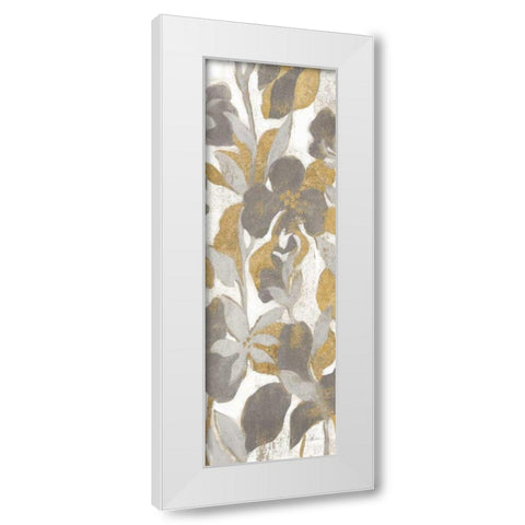 Painted Tropical Screen II Gray Gold Crop White Modern Wood Framed Art Print by Vassileva, Silvia