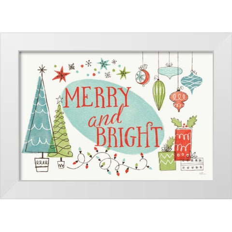 Retro Christmas I White Modern Wood Framed Art Print by Penner, Janelle