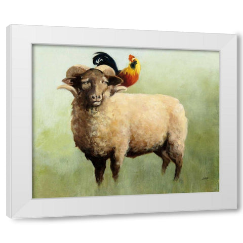 BFF I White Modern Wood Framed Art Print by Purinton, Julia