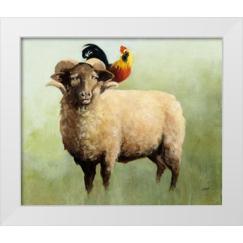 BFF I White Modern Wood Framed Art Print by Purinton, Julia