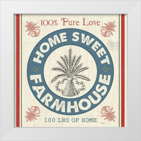 Sweet Farmhouse I White Modern Wood Framed Art Print by Pela Studio