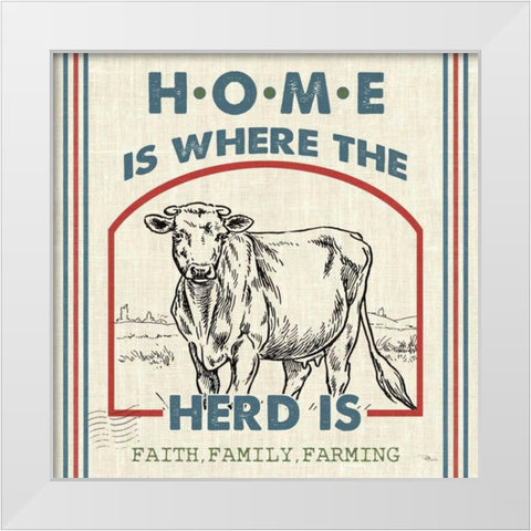 Sweet Farmhouse IV White Modern Wood Framed Art Print by Pela Studio