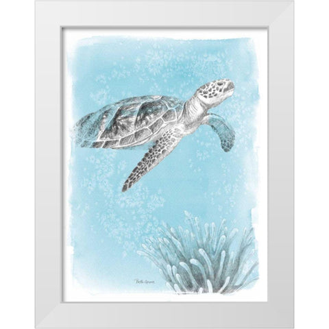 Coastal Sea Life I White Modern Wood Framed Art Print by Grove, Beth
