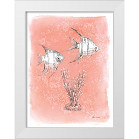 Coastal Sea Life III White Modern Wood Framed Art Print by Grove, Beth