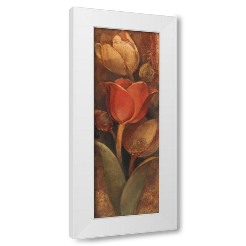 Tulip Shadow II White Modern Wood Framed Art Print by Hristova, Albena