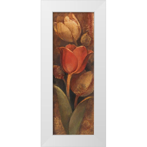 Tulip Shadow II White Modern Wood Framed Art Print by Hristova, Albena