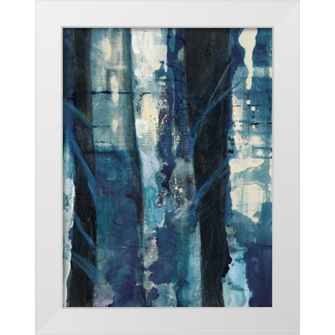 Deep Woods I Indigo White Modern Wood Framed Art Print by Hristova, Albena