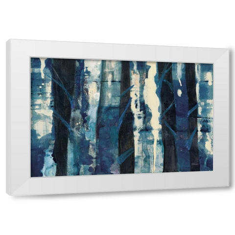 Deep Woods III Indigo White Modern Wood Framed Art Print by Hristova, Albena