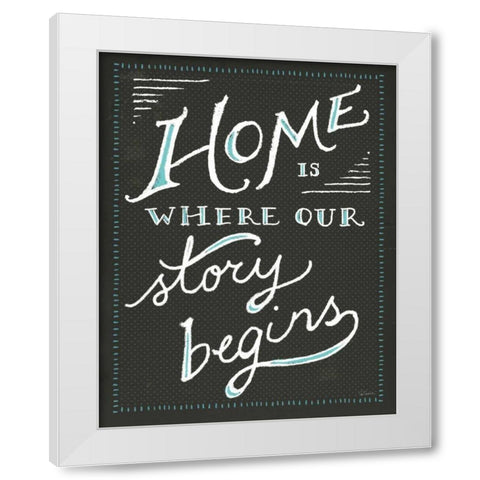 Together III White Modern Wood Framed Art Print by Schlabach, Sue