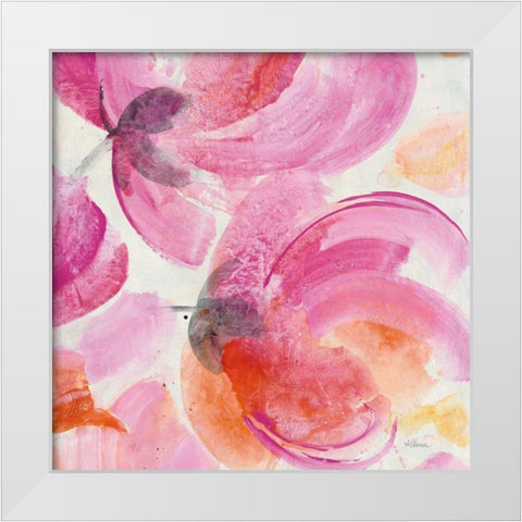 Joyous II White Modern Wood Framed Art Print by Hristova, Albena