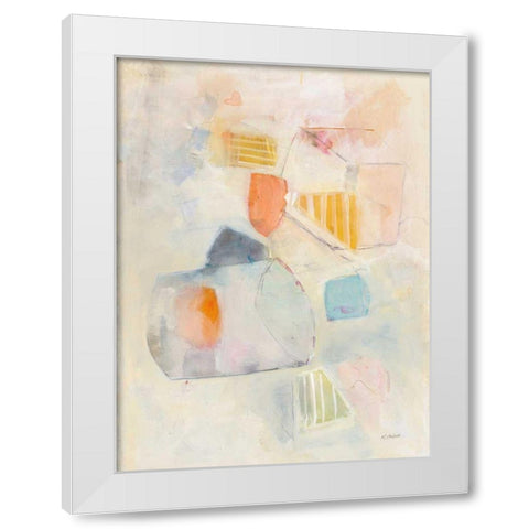 Let Them Eat Cake White Modern Wood Framed Art Print by Schick, Mike