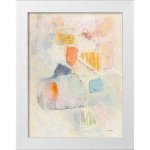 Let Them Eat Cake White Modern Wood Framed Art Print by Schick, Mike