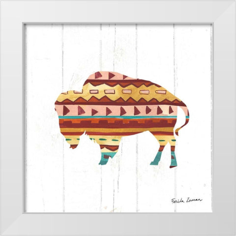 Southwestern Vibes II White Modern Wood Framed Art Print by Zaman, Farida