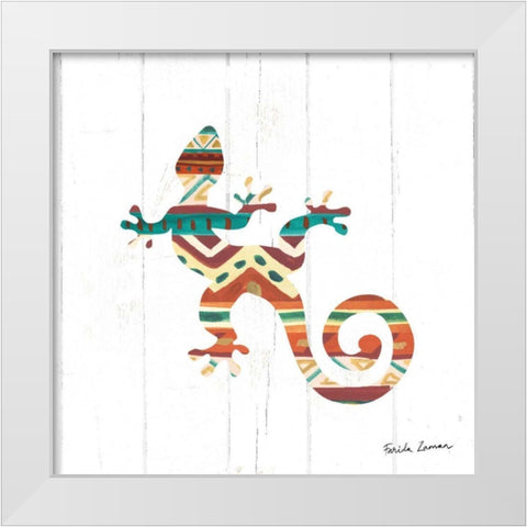 Southwestern Vibes V White Modern Wood Framed Art Print by Zaman, Farida