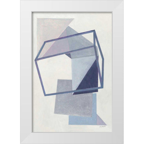 Paper Trail III White Modern Wood Framed Art Print by Schick, Mike