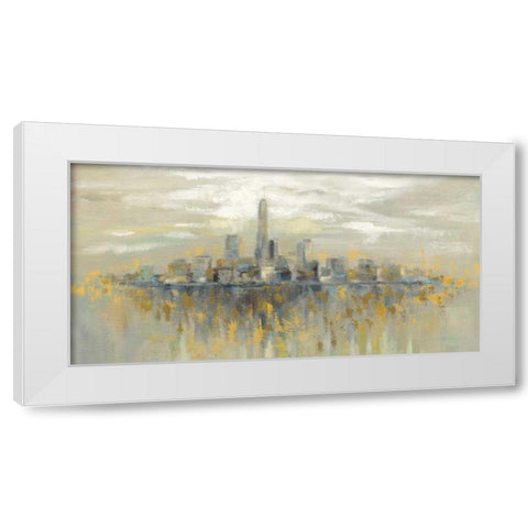 Manhattan Fog White Modern Wood Framed Art Print by Vassileva, Silvia
