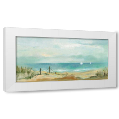 Serenity on the Beach White Modern Wood Framed Art Print by Vassileva, Silvia