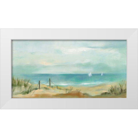 Serenity on the Beach White Modern Wood Framed Art Print by Vassileva, Silvia