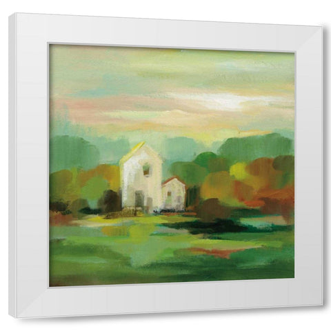 October Farm I White Modern Wood Framed Art Print by Vassileva, Silvia