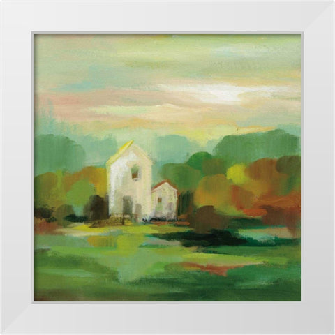 October Farm I White Modern Wood Framed Art Print by Vassileva, Silvia