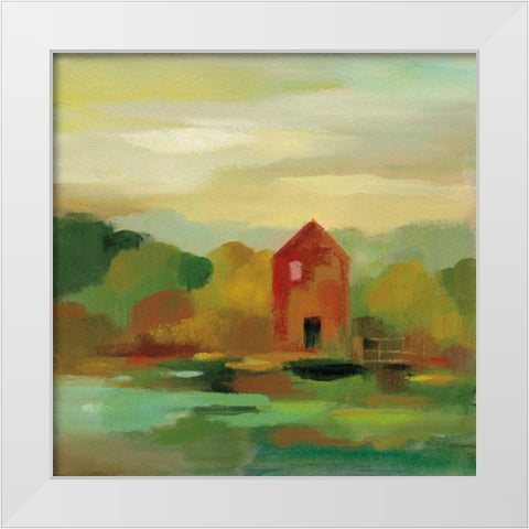 October Farm II White Modern Wood Framed Art Print by Vassileva, Silvia