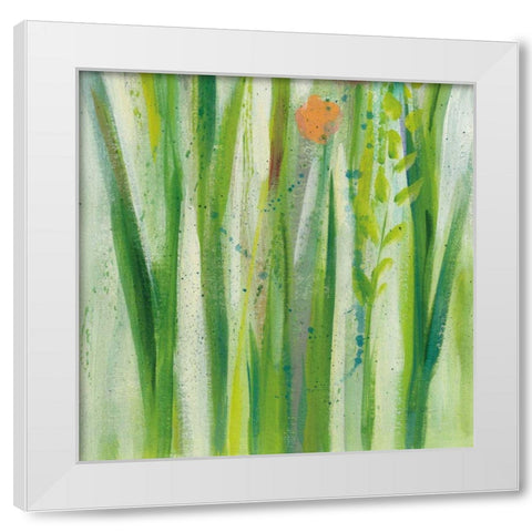 Longstem Bouquet I Square III White Modern Wood Framed Art Print by Vassileva, Silvia