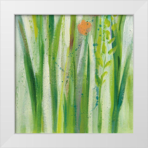 Longstem Bouquet I Square III White Modern Wood Framed Art Print by Vassileva, Silvia