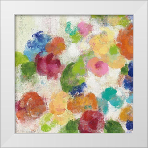 Hydrangea Bouquet I Square I White Modern Wood Framed Art Print by Vassileva, Silvia