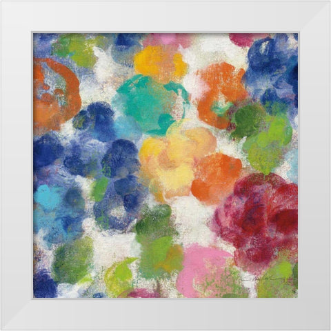 Hydrangea Bouquet I Square II White Modern Wood Framed Art Print by Vassileva, Silvia