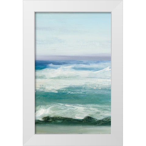 Azure Ocean III White Modern Wood Framed Art Print by Purinton, Julia