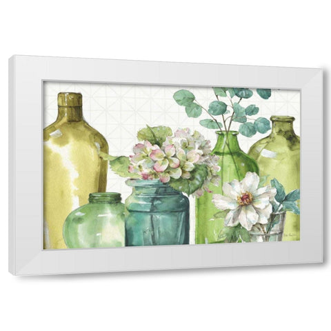 Mixed Greens XLIX White Modern Wood Framed Art Print by Audit, Lisa